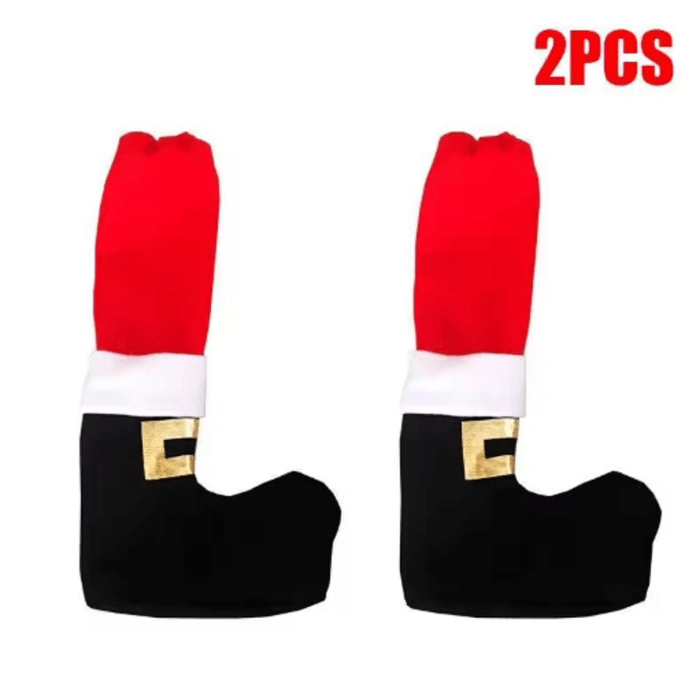 Festive Christmas Chair Leg Covers Santa Chair Leg Socks For Holiday Table Dining Decor 4