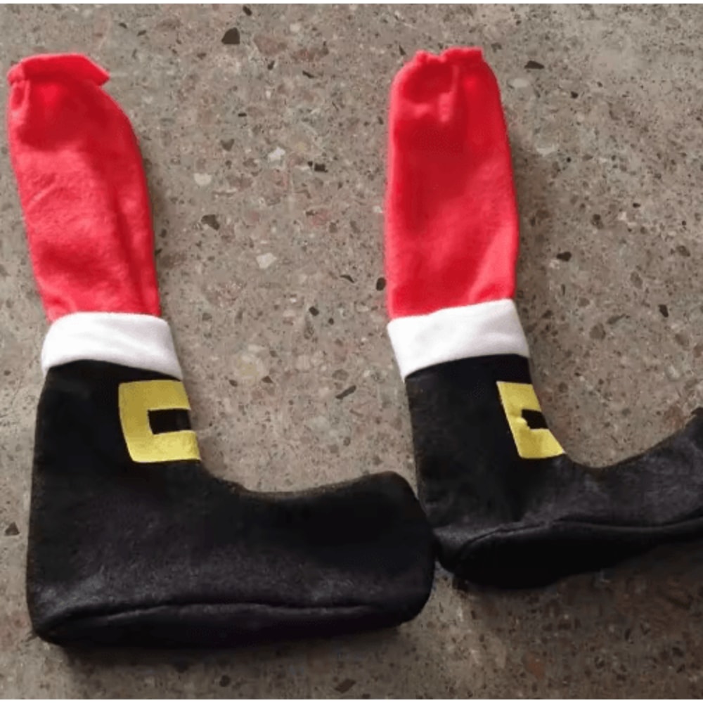 Festive Christmas Chair Leg Covers Santa Chair Leg Socks For Holiday Table Dining Decor 5