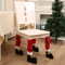 Festive Christmas Chair Leg Covers Santa Chair Leg Socks For Holiday Table Dining Decor 0