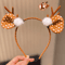 Cute Christmas Antler Headband With Bow Festive Reindeer Hair Accessory For Girls 2