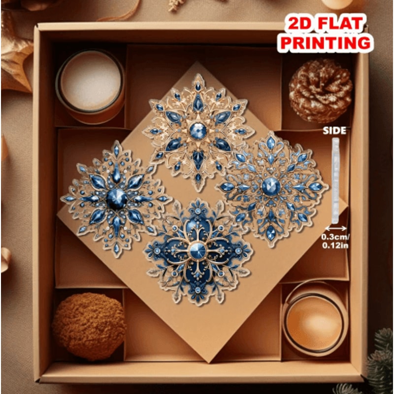 6Piece Snowflake Christmas Ornaments Acrylic Tree Hanging Decorations 2