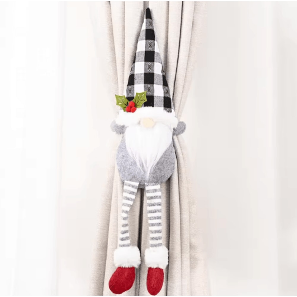 Cute Santa Curtain Buckle Plush Christmas Curtain Tieback Decoration For Kids 1