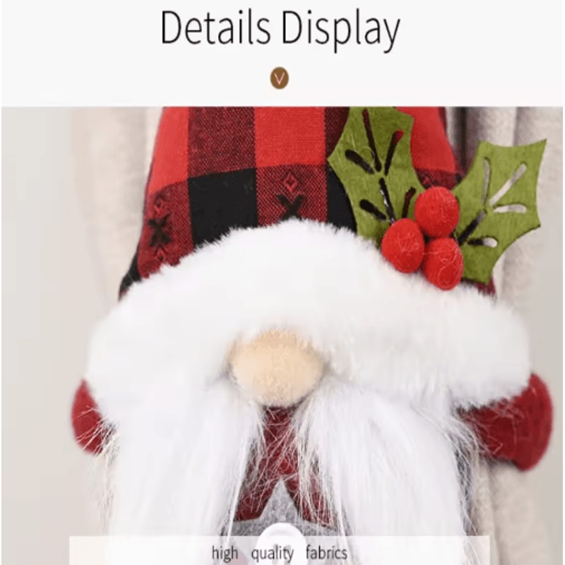 Cute Santa Curtain Buckle Plush Christmas Curtain Tieback Decoration For Kids 3