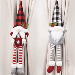 cute santa curtain buckle plush – christmas curtain tieback decoration for kids