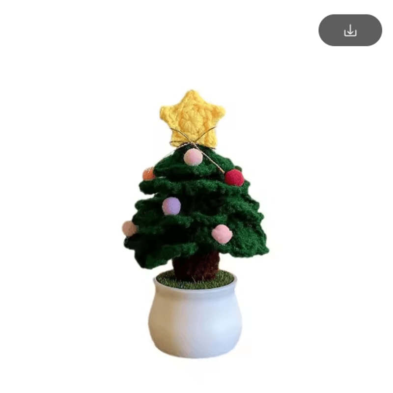 Handmade Crochet Christmas Tree Ornament Mini Knitted Holiday Decoration 6