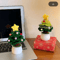 Handmade Crochet Christmas Tree Ornament Mini Knitted Holiday Decoration 7