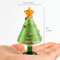 KANGMING Hand Blown Glass Christmas Tree Figurine Mini Holiday Desktop Decoration 3