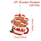 Cute Gingerbread Man Christmas Ornament Wooden Holiday Tree Pendant Decoration 3