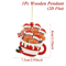 Cute Gingerbread Man Christmas Ornament Wooden Holiday Tree Pendant Decoration 3