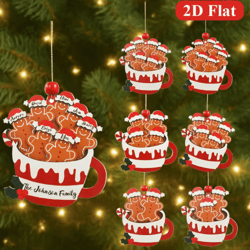 cute gingerbread man christmas ornament – wooden holiday tree pendant decoration