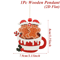Cute Gingerbread Man Christmas Ornament Wooden Holiday Tree Pendant Decoration 6