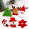 6Piece Plush Christmas Tree Ornaments Set Cute Santa Holiday Hanging Decorations 1
