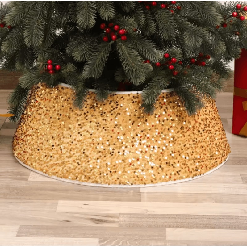 Festive Christmas Tree Skirt Decorative Base Cover For Artificial Trees 2