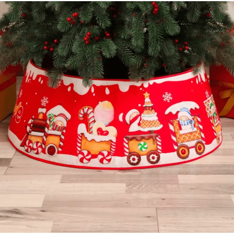 Festive Christmas Tree Skirt Decorative Base Cover For Artificial Trees 4