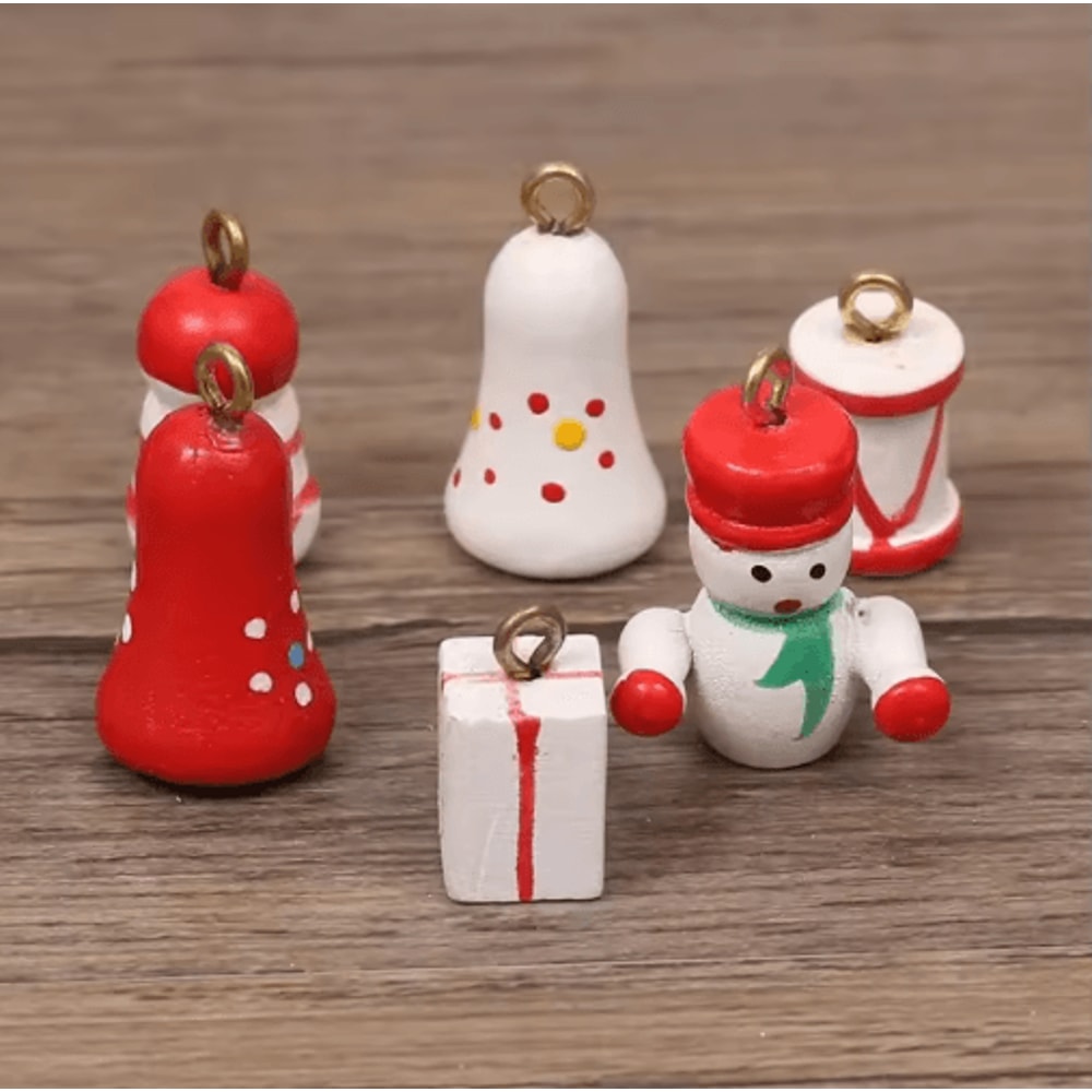 Creative Wooden Christmas Tree Ornament Mini Holiday Desktop Decoration 7