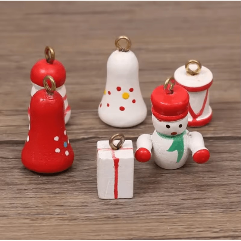 Creative Wooden Christmas Tree Ornament Mini Holiday Desktop Decoration 7