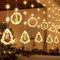 Festive Santa Curtain Lights With Remote LED Christmas Window Decoration 1