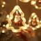Festive Santa Curtain Lights With Remote LED Christmas Window Decoration 4