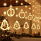 Festive Santa Curtain Lights With Remote LED Christmas Window Decoration 5