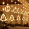 Festive Santa Curtain Lights With Remote LED Christmas Window Decoration 5