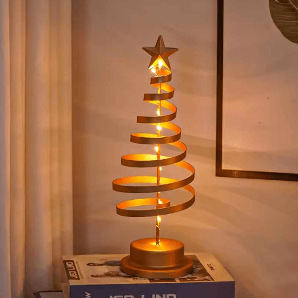 Elegant Wrought Iron Christmas Tree Modern Desktop Holiday Decoration 4