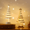 Elegant Wrought Iron Christmas Tree Modern Desktop Holiday Decoration 7