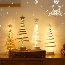elegant wrought iron christmas tree – modern desktop holiday decoration