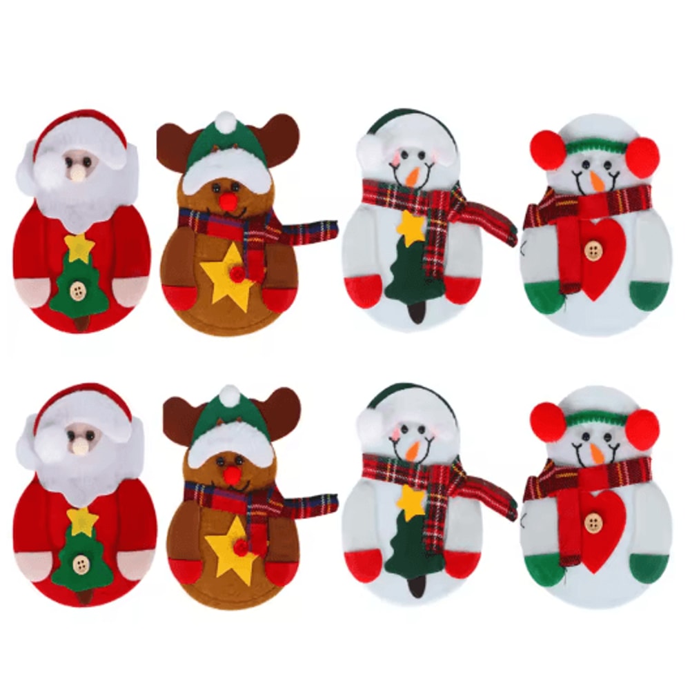 Festive Christmas Cutlery Holders Holiday Tableware Pockets For Christmas Dinner 1