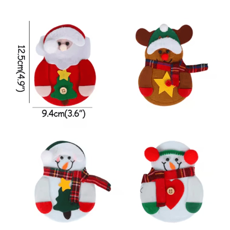 Festive Christmas Cutlery Holders Holiday Tableware Pockets For Christmas Dinner 2