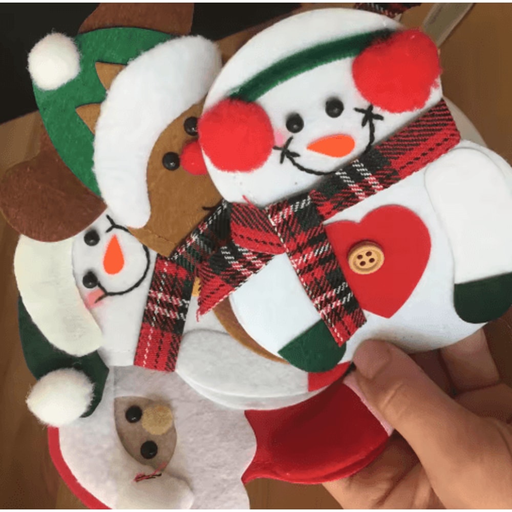 Festive Christmas Cutlery Holders Holiday Tableware Pockets For Christmas Dinner 6