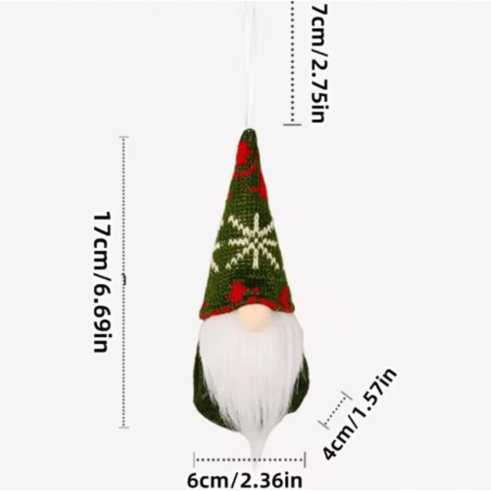 3Piece Christmas Gnome Ornaments Cute Santa Hanging Holiday Decorations 5