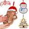 Festive Christmas Hand Towel Cute Gingerbread Man Snowman Holiday Towel 4