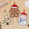 Festive Christmas Hand Towel Cute Gingerbread Man Snowman Holiday Towel 7