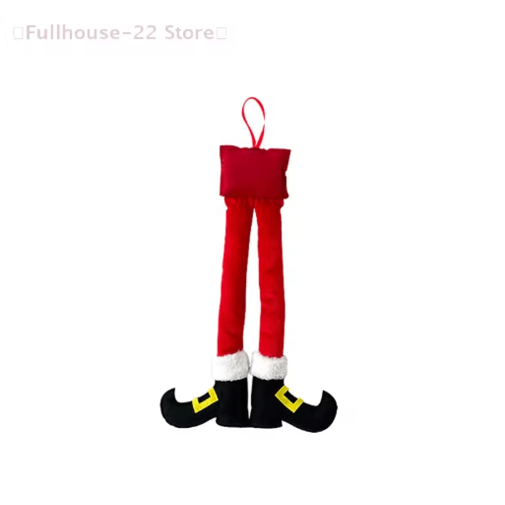 Funny Elf Leg Christmas Ornament Striped Elf Legs Hanging Holiday Decoration 7