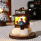 Festive LED Christmas Village Decoration Santa Claus House Resin Desktop Ornament 2