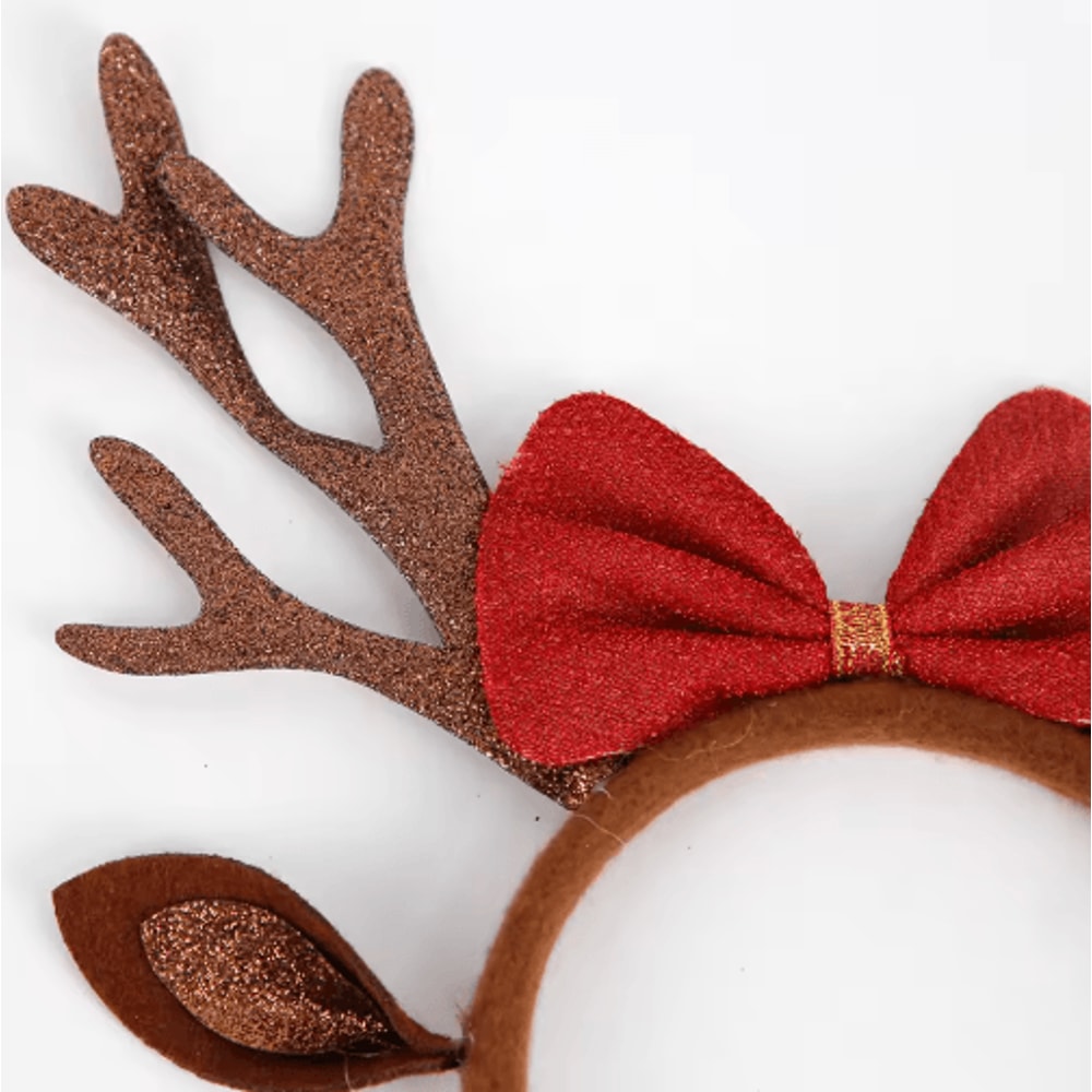 Cute Christmas Antler Headband Reindeer Holiday Hair Accessory For Women 4