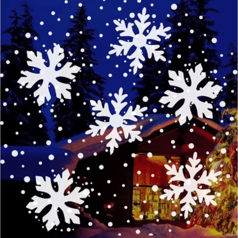 LED Snowflake Projector Light USB Christmas Holiday Projection Lamp 4