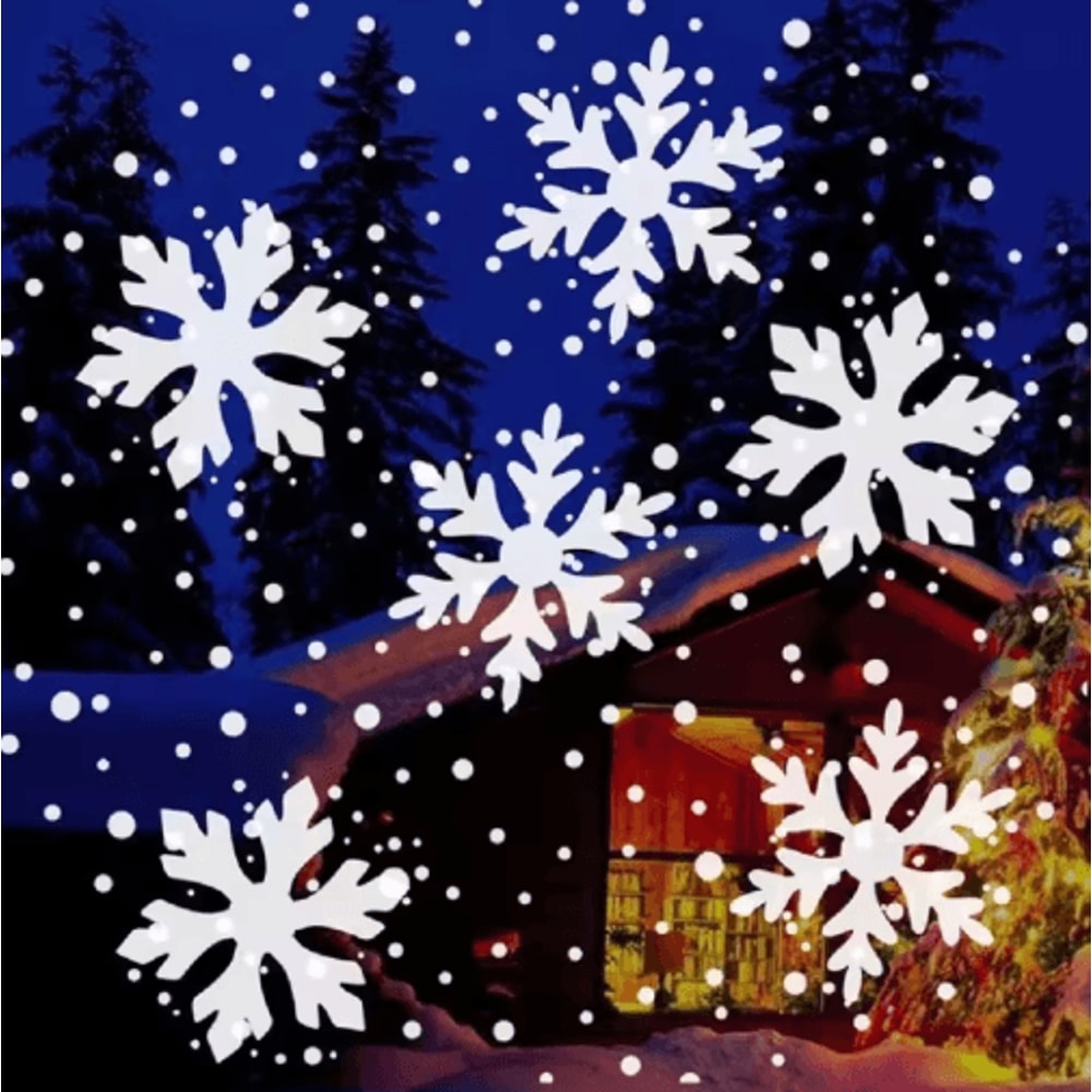 LED Snowflake Projector Light USB Christmas Holiday Projection Lamp 5
