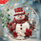Festive Snowman Christmas Door Sign Acrylic Winter Hanging Decoration 2