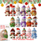 16Piece Snowman Christmas Ornaments Cute Wooden Tree Hanging Decorations 1
