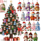 16Piece Snowman Christmas Ornaments Cute Wooden Tree Hanging Decorations 6