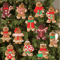 12Piece Gingerbread Man Christmas Ornaments Cute Tree Hanging Decorations 1