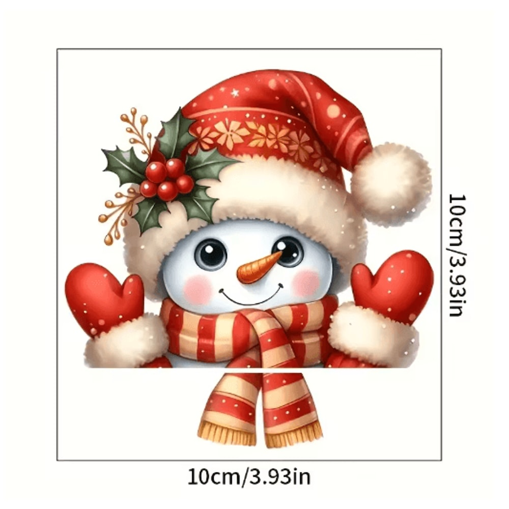 Festive Christmas Wall Sticker Santa Claus Snowman Switch Decal 2