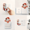 Festive Christmas Wall Sticker Santa Claus Snowman Switch Decal 3