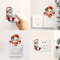 Festive Christmas Wall Sticker Santa Claus Snowman Switch Decal 3