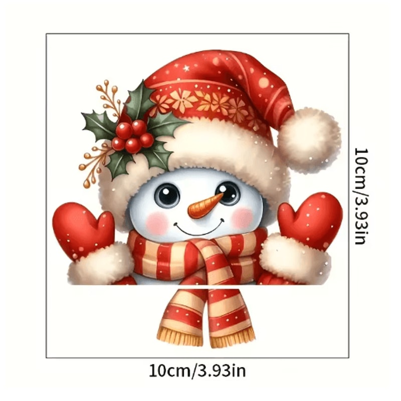 Festive Christmas Wall Sticker Santa Claus Snowman Switch Decal 0