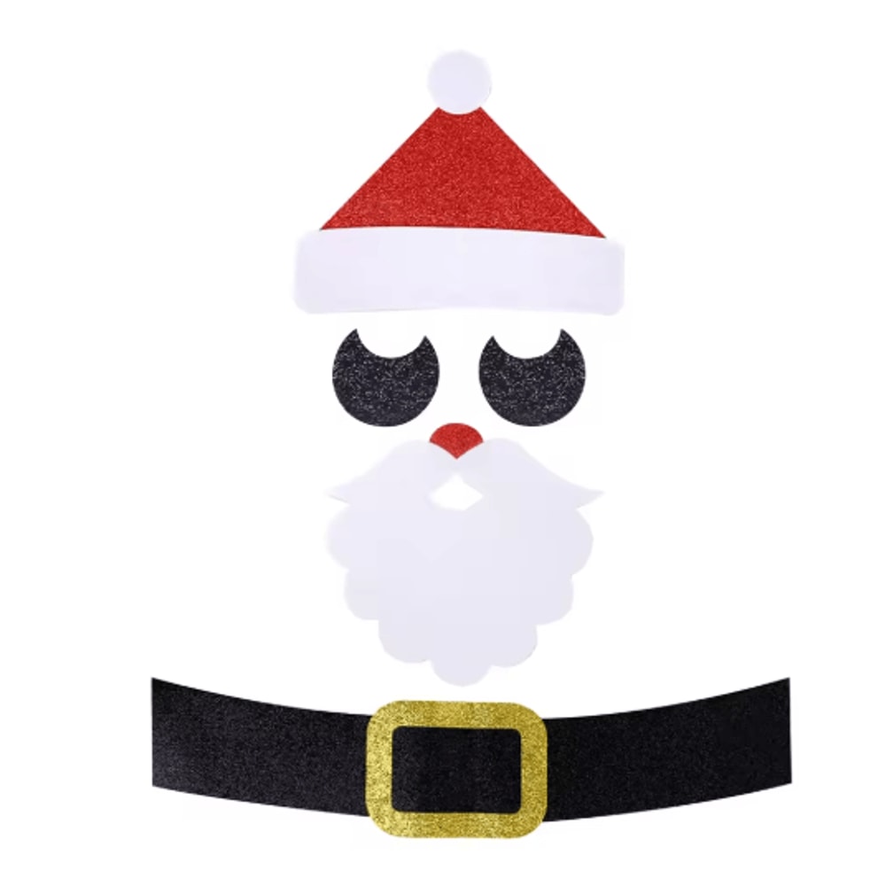 Festive Christmas Window Stickers Felt Santa Snowman Reindeer Door Decoration 2