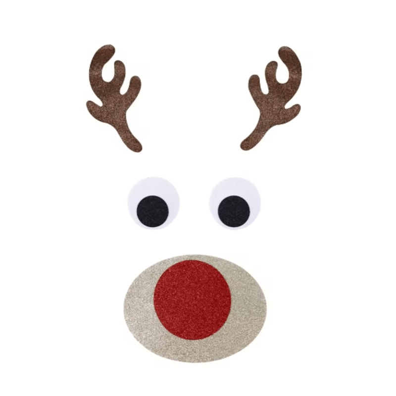 Festive Christmas Window Stickers Felt Santa Snowman Reindeer Door Decoration 4