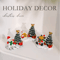 Festive Christmas Village Miniature Snowman And Winter House Desktop Decoration 5