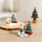 Festive Christmas Village Miniature Snowman And Winter House Desktop Decoration 7